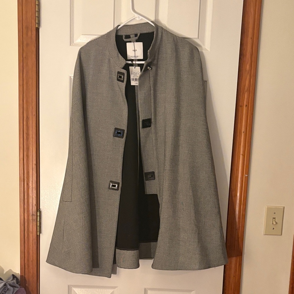 Chic Gray Women's Cape Coat
